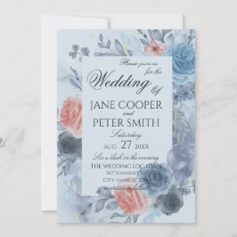 Rosenblumenarrangement Hochzeitseinladung Einladung
