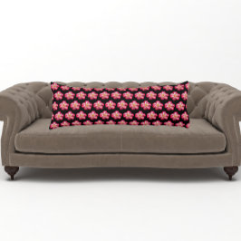 Rosenblüte auf schwarzem Blumenmuster Seitenschläferkissen