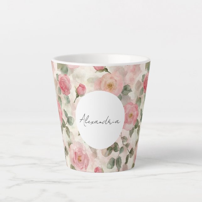 Rosenblüte Rosen Milchtasse (Vorderseite)