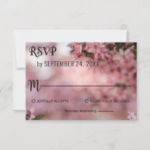 Rosenblüten aus Botanischem Rosa RSVP Karte