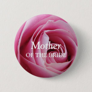 Rosenblütenblatt rosa Hochzeit Namensschild Abzeic Button