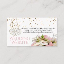Rosenblütenhochzeit - Hochzeitswebsite Begleitkarte
