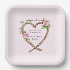 Rosenblütenhochzeit Pappteller