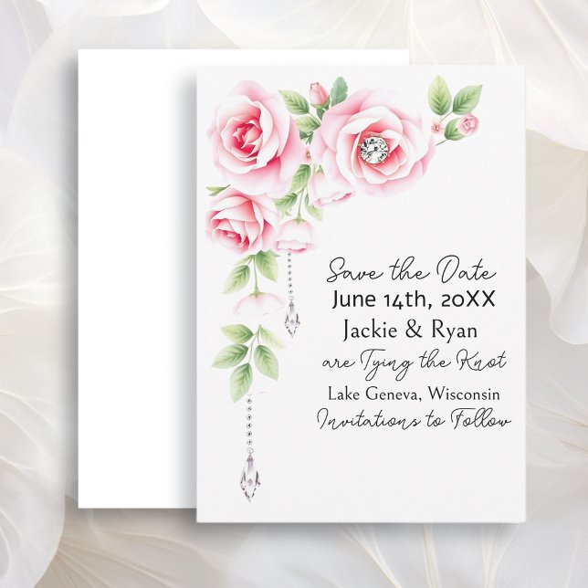 Rosenblütenhochzeit und Karo-Blütenhochzeit Save The Date (Von Creator hochgeladen)
