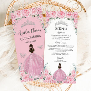 Rosenblütenkleid Quinceañera Menü Programm