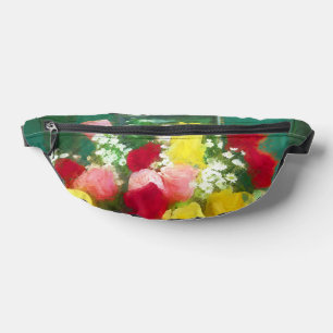 Rosenbouquet aus Rosen Gemälde Originale Blumenkun Bauchtasche