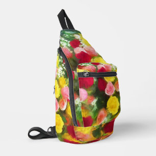 Rosenbouquet aus Rosen Gemälde Originale Blumenkun Crossbody Bag