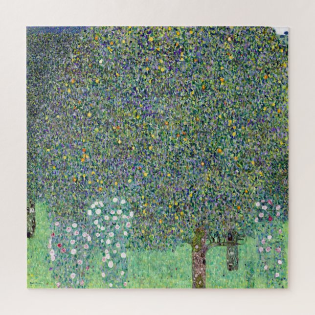 Rosenbüsche unter den Bäumen, Gustav Klimt (Vertikal)