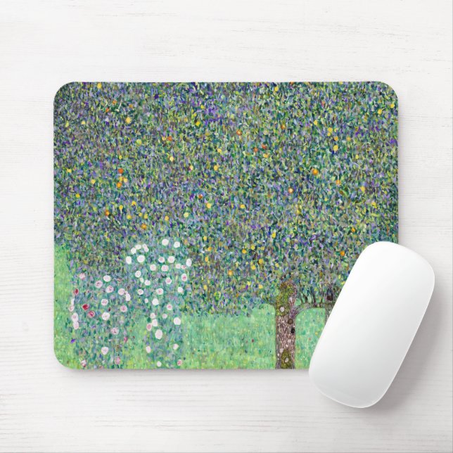 Rosenbüsche unter den Bäumen, Gustav Klimt Mousepad (Mit Mouse)