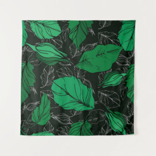 Rosenduft botanische Blumen. Wilde Frühlingsblatt Wandteppich