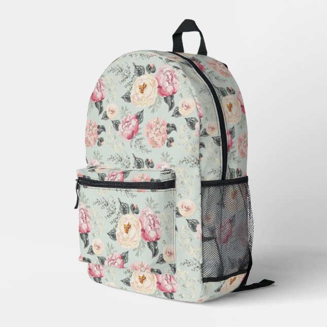 Rosengarten-Blume Bedruckter Rucksack (Rückseitige Ecke Rechts)