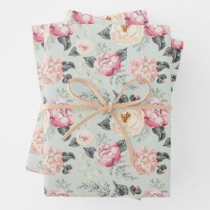 Rosengarten-Blume Geschenkpapier Set