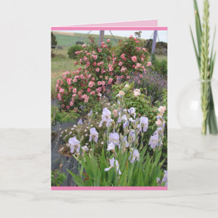 Rosengarten Blumen Iriskarte Karte
