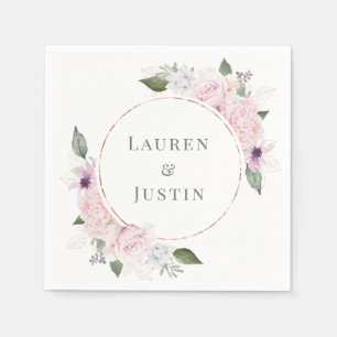 Rosengarten-Blumen-Monogramm-Papier-Serviette Serviette