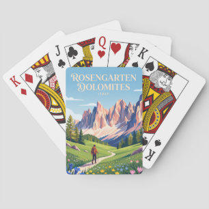 Rosengarten Dolomiten Italien Spielkarten