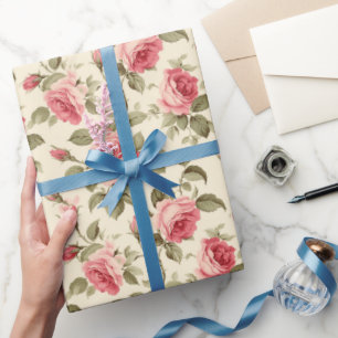 Rosengarten in Rosa Geschenkpapier