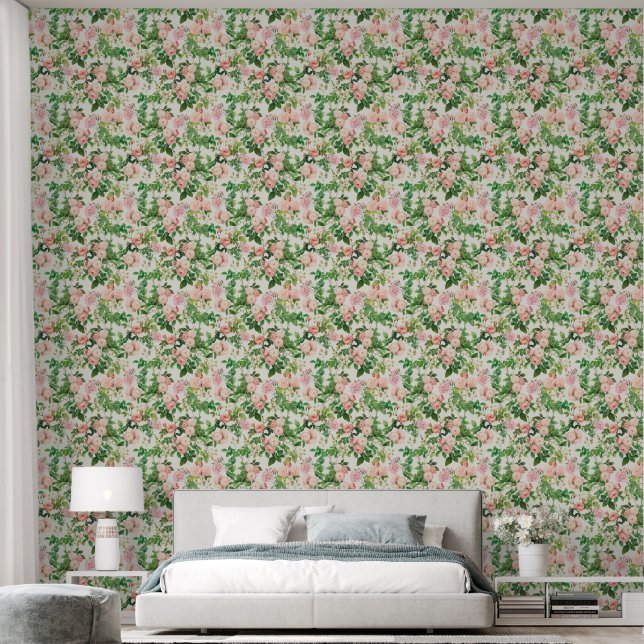 Rosengarten Tapete (Schlafzimmer)