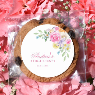 Rosengarten-Teeparty Hochzeit Floral Brautparty Runder Aufkleber