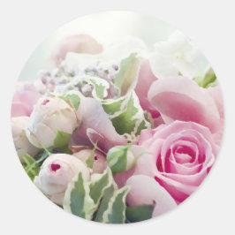 Rosengarten und Peony Buds Eleganter Umschlag Aufk Runder Aufkleber