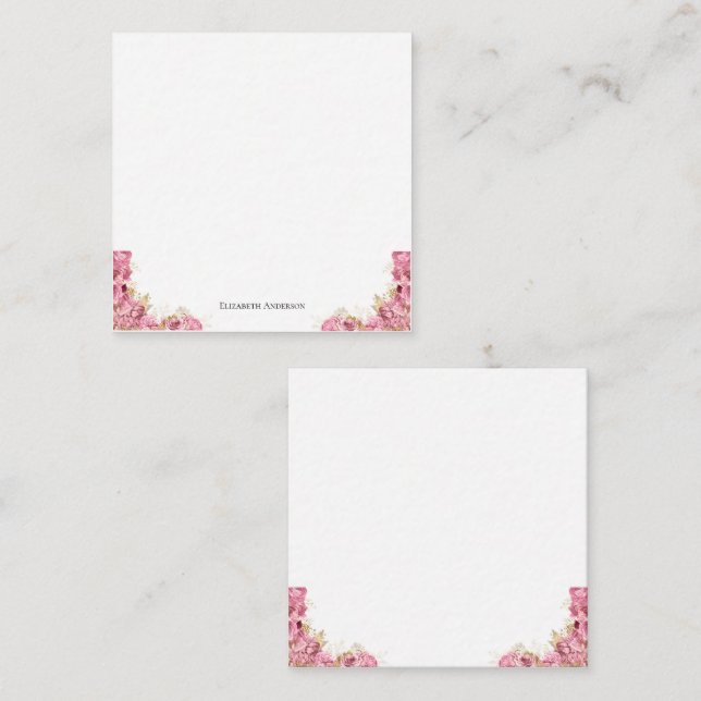 Rosengebirge Elegante Personalisiert Mitteilungskarte (Vorne/Hinten)
