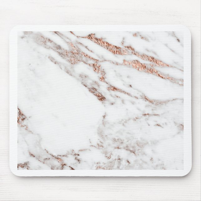 Rosengoldadermarmor Mousepad (Vorne)