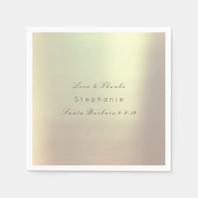 Rosengoldblütenhochzeit Serviette (Vorderseite)