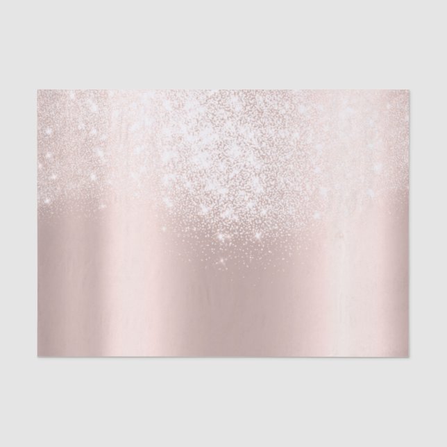 Rosengoldblütenstaub mit weißem Rose Seidenpapier (Vorderseite)
