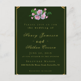 Rosengoldbriefe Einladung zur Hochzeit Postkarte