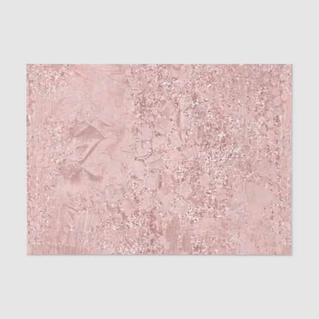 Rosengoldglass Glitzer Delikate Weiße Girl Seidenpapier (Vorderseite)