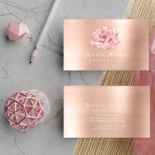 Rosengoldmetall-Blogger-Stylist Beauty Visitenkarte