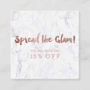 Rosengoldtypographiemarmor 3 der Empfehlungskarte