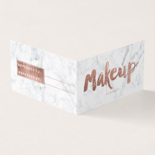 Rosengoldtypographiemarmor der Make-upempfehlung Visitenkarten