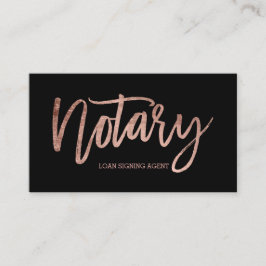 Rosengoldtypographieschwarzes des Notars elegantes Visitenkarte