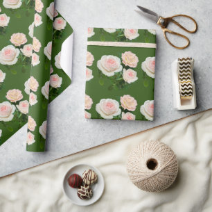 Rosengrün, pachy, weiß pinkfarben geschenkpapier