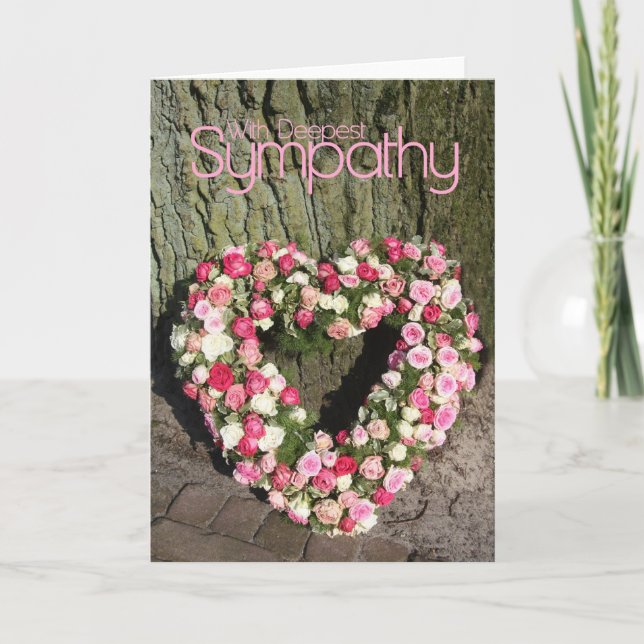 Rosenherz-Beileid Karte (Vorderseite)