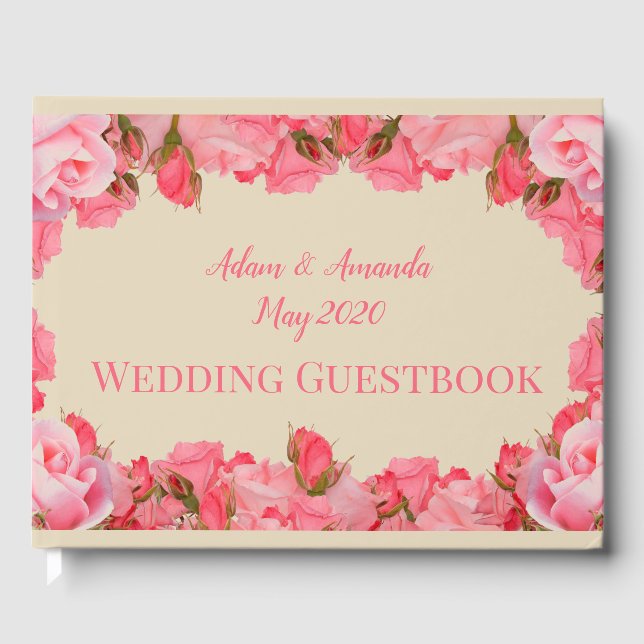 Rosenhochzeit Gästebuch (Vorderseite)