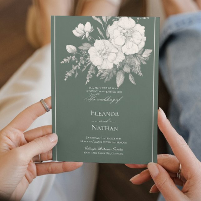 Rosenhochzeit im Indigo-Stil Einladung (Von Creator hochgeladen)