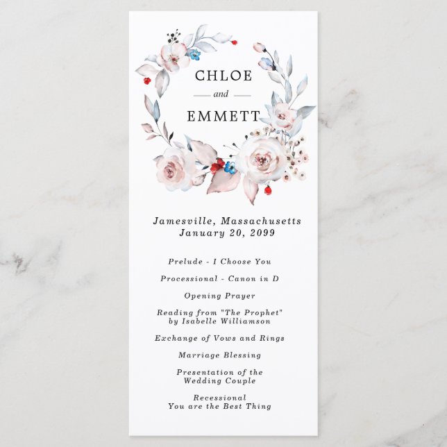 Rosenhochzeit Programm (Vorderseite)