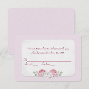 Rosenhochzeit RSVP Einladung