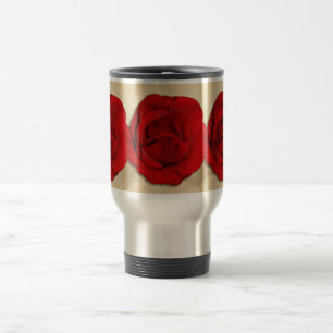 Rosenhochzeitstrio personalisiert reisebecher