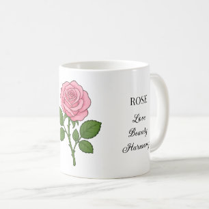 Rosenillustration und Anwendungen Kaffeetasse