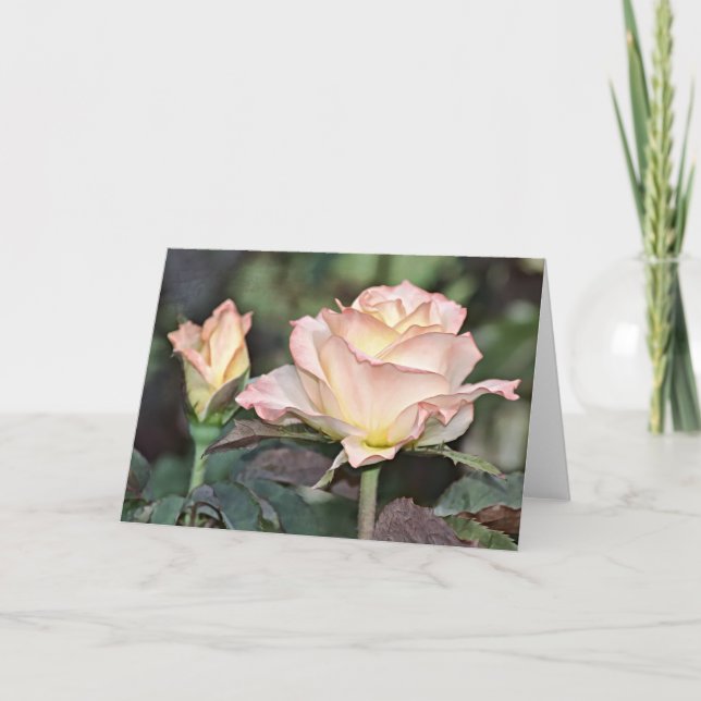 Rosenkarte (blassrosa) karte (Vorderseite)