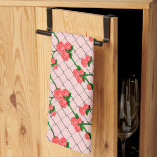 Rosenkletterketten-Link-Zaun Nahtlose Seite Handtuch