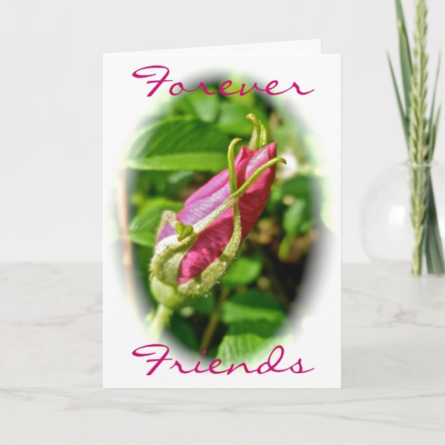 Rosenknospe Forever Friends Card Karte (Vorderseite)