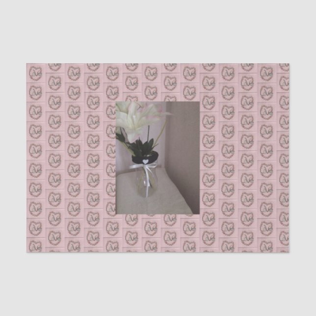 Rosenknospe Liebe und veredelte Blume Abstrakt Seidenpapier (Vorderseite)