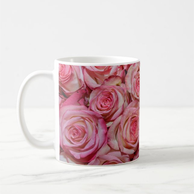 Rosenknospe Nah-Up: Schönes Design Kaffeetasse (Links)