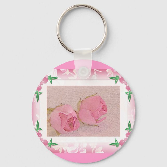 Rosenknospe Schlüsselanhänger...Gastgeschenk Hochz Schlüsselanhänger (Vorderseite)