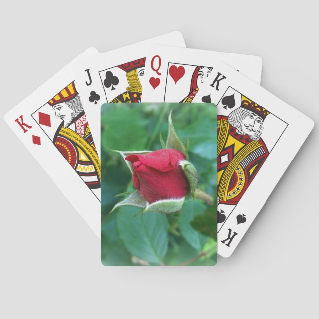 Rosenknospe Spielkarten (Rückseite)