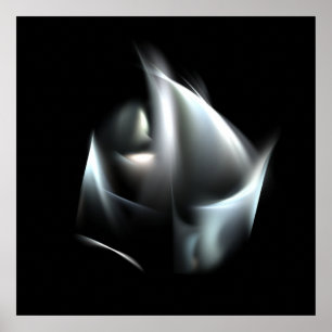Rosenknospe White Print Poster