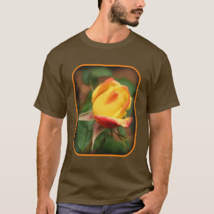 Rosenknospen-Blumenkunst-Fotogemälde T-Shirt